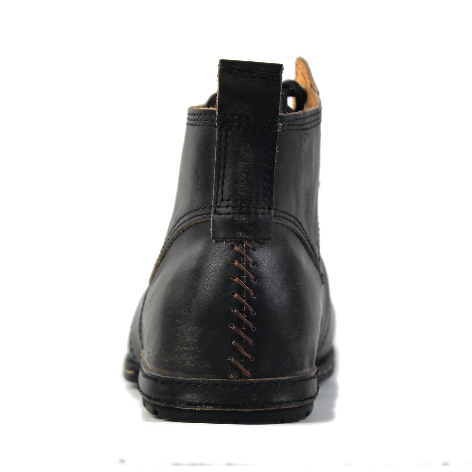 OSSTONE Moto Boots for Men Vintage Zipper-up Retro Leather Chukka Boots Distressed Rock n roll Bike Shoes Punk Boots OS-6015-2-Retro