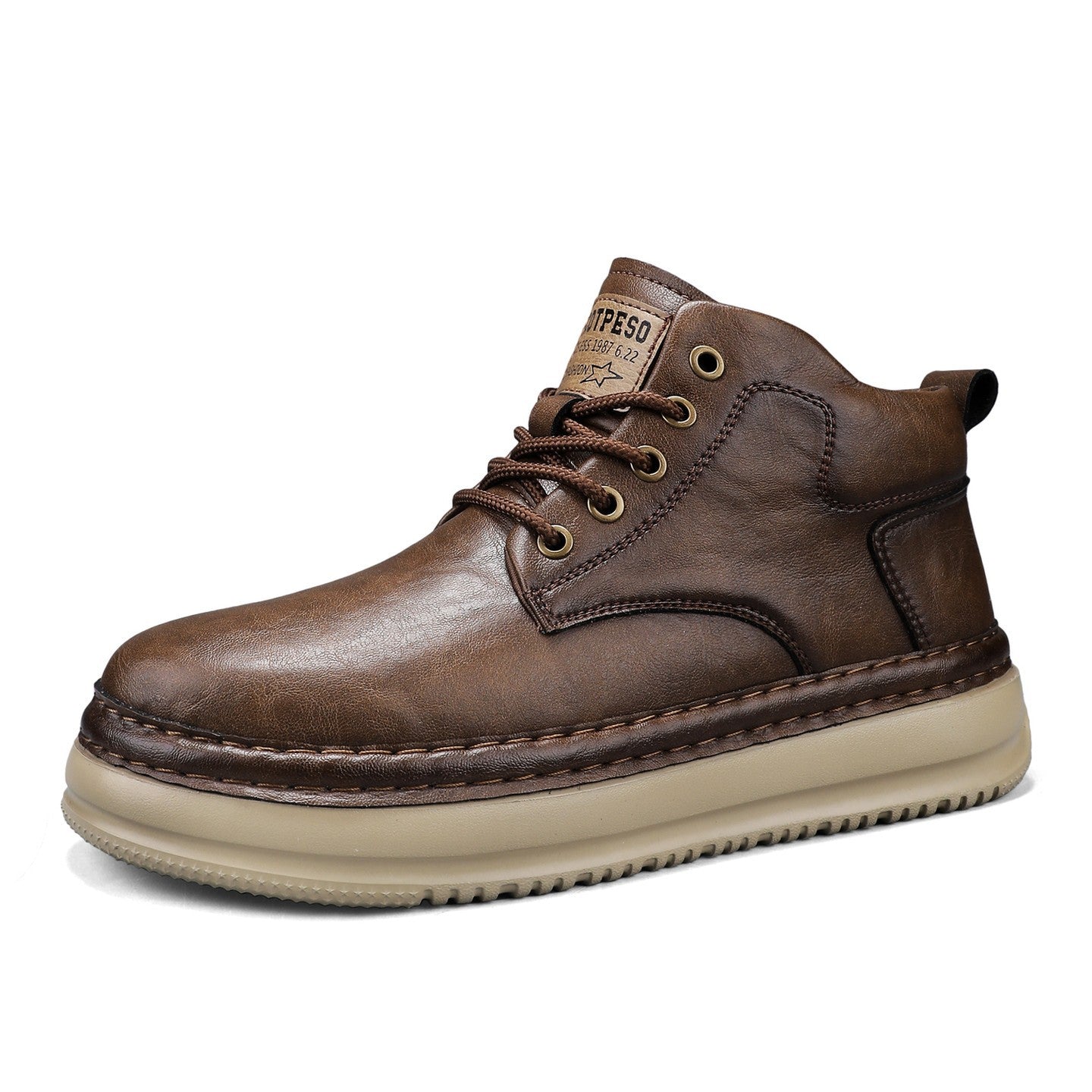 Men's Retro Mid-top Casual Boots