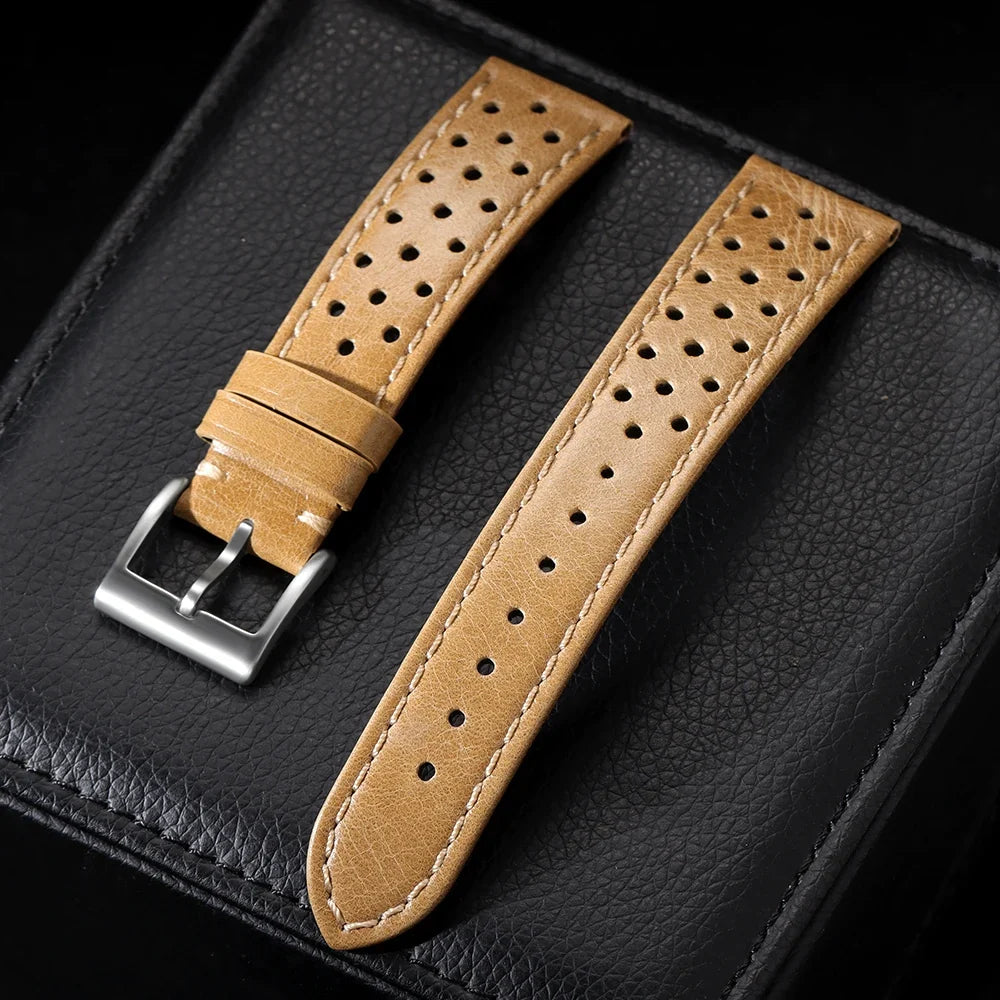 OnePlus Watch Band Vintage Calfskin Leather Bracelet Strap Men Women