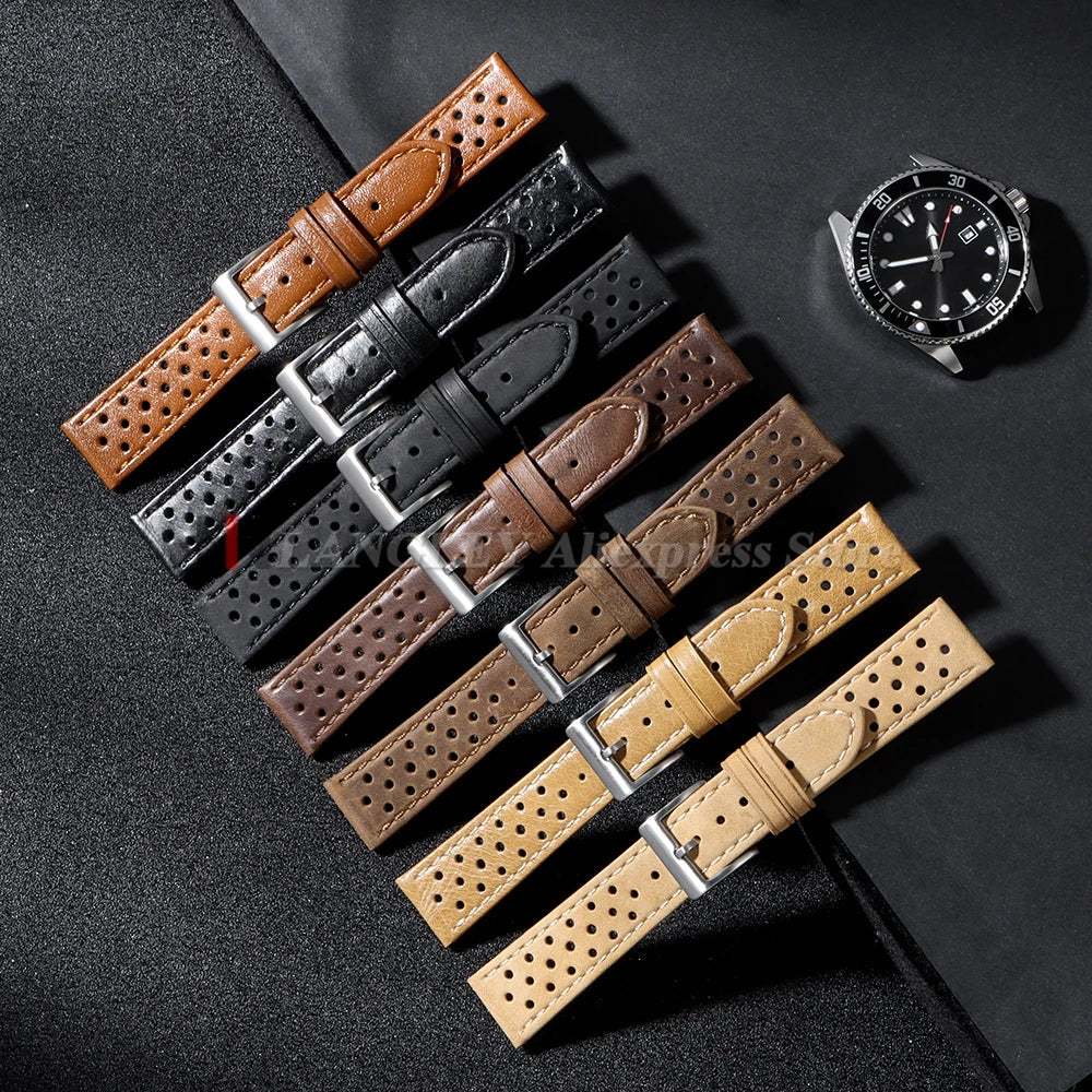 OnePlus Watch Band Vintage Calfskin Leather Bracelet Strap Men Women