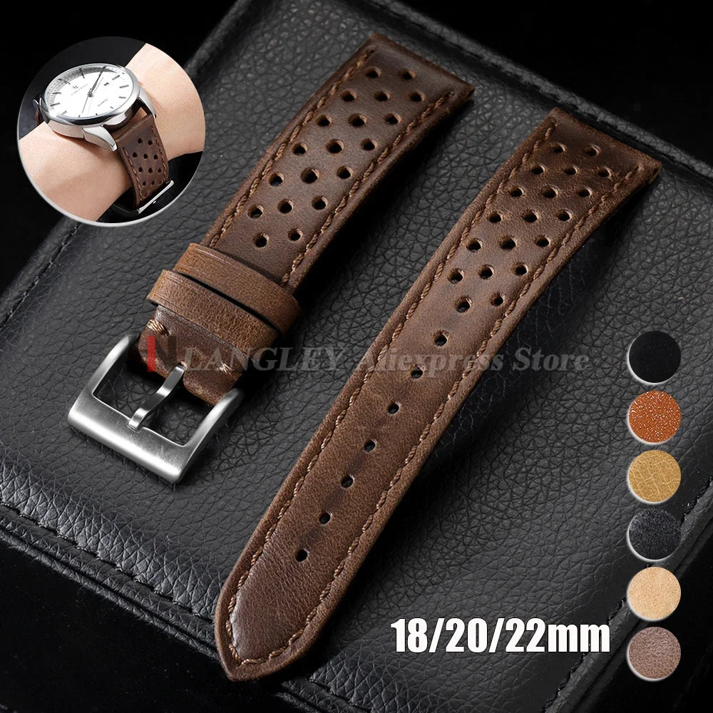 OnePlus Watch Band Vintage Calfskin Leather Bracelet Strap Men Women