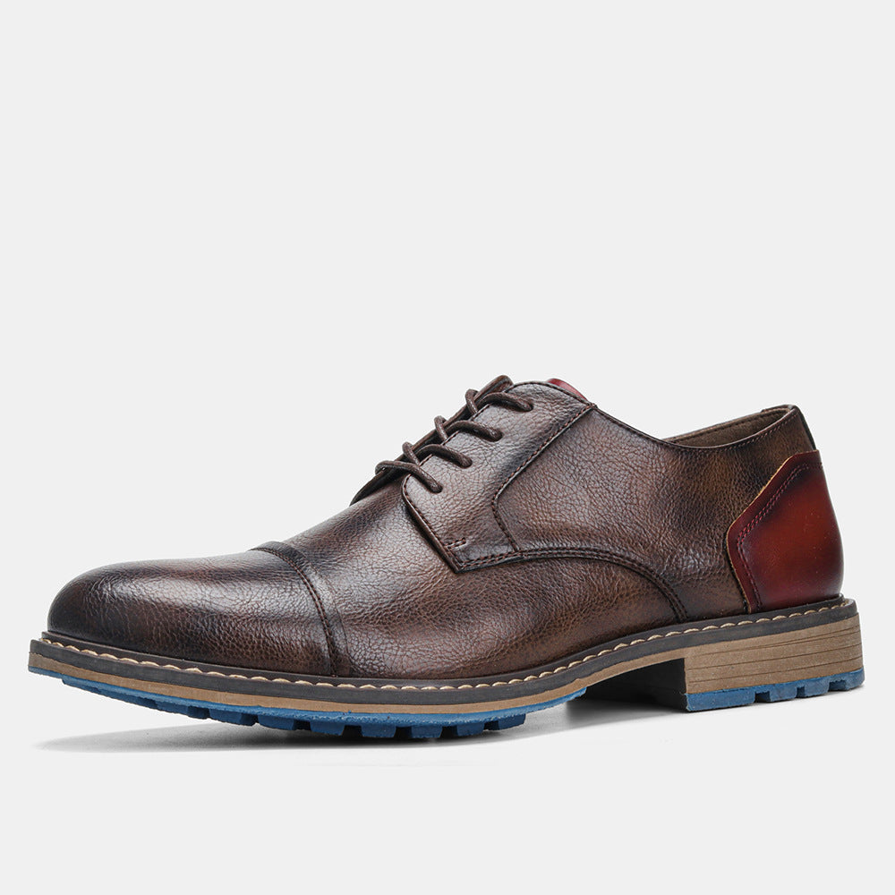 Men's Business Casual Retro Trend Plus Size Leather Shoes