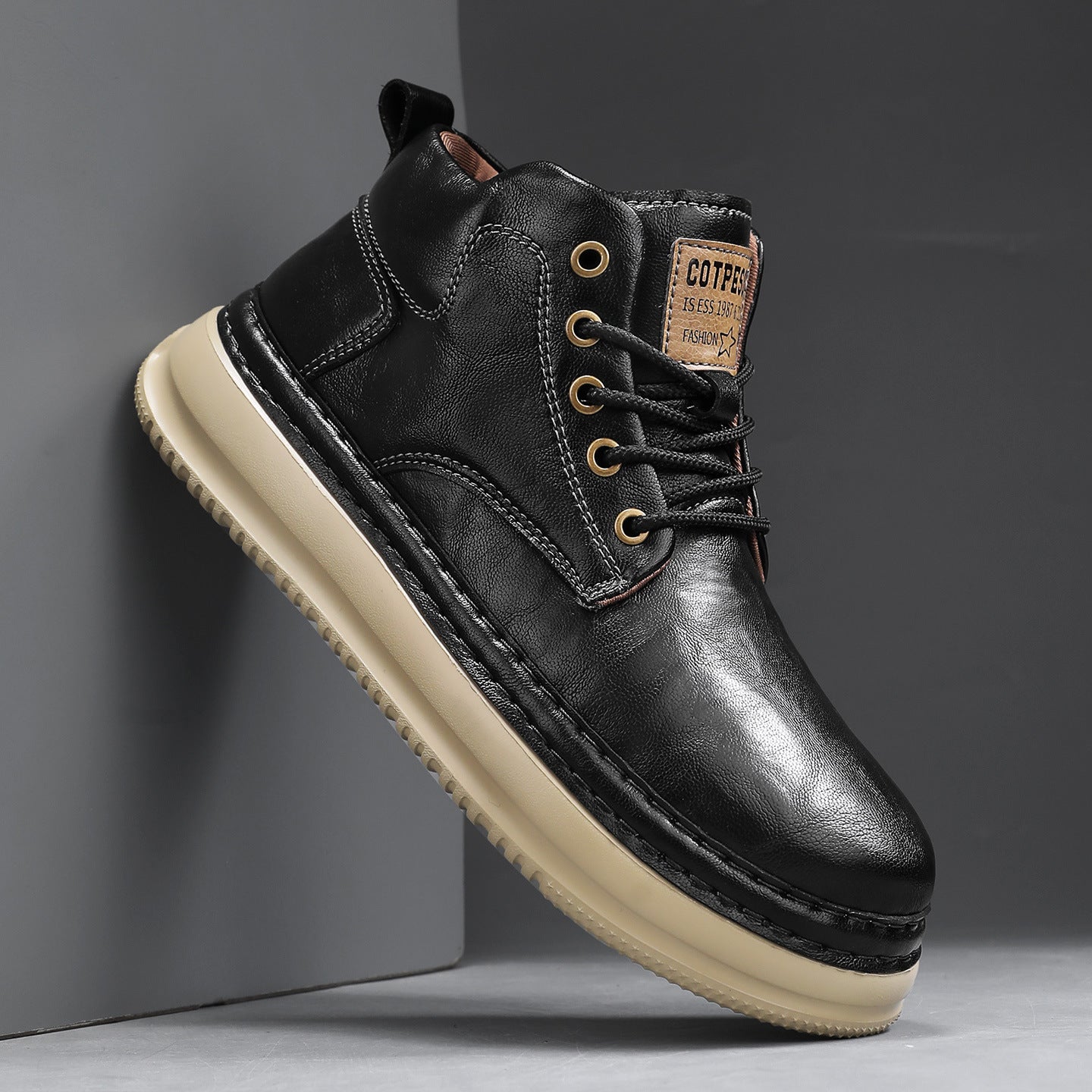 Men's Retro Mid-top Casual Boots