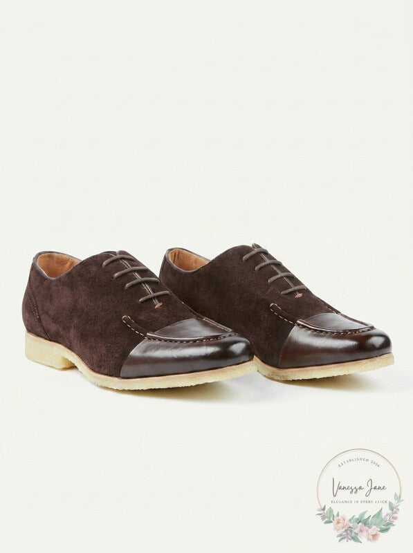 Vintage Foundry Men's the Basalt Suede Oxford, Brown, Size 11