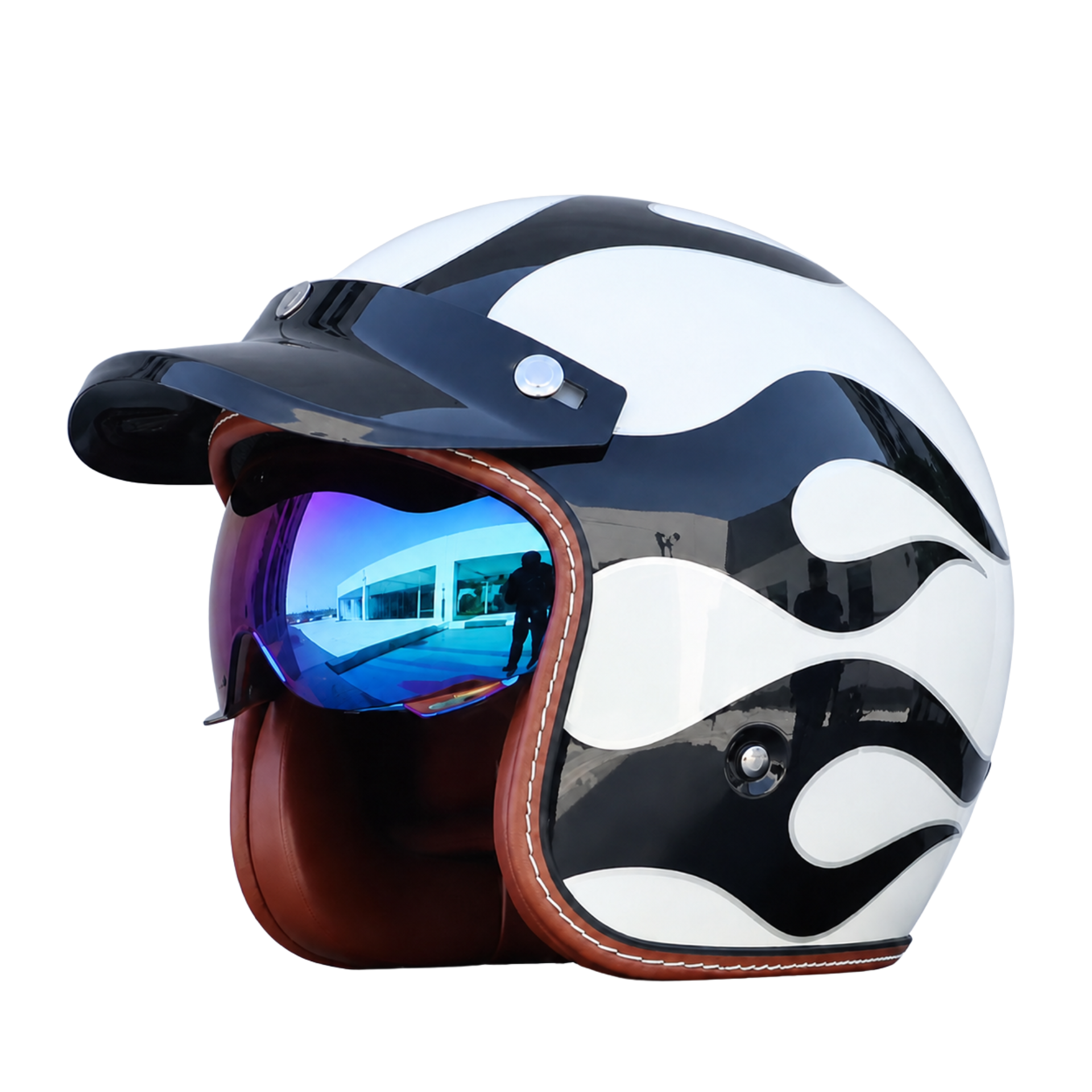 The Street King - Vintage Open Face Helmet - DOT & ECE Approved